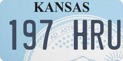 KS license plate 197HRU