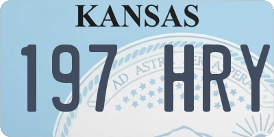 KS license plate 197HRY