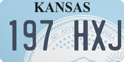 KS license plate 197HXJ