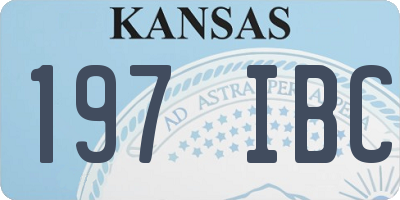 KS license plate 197IBC