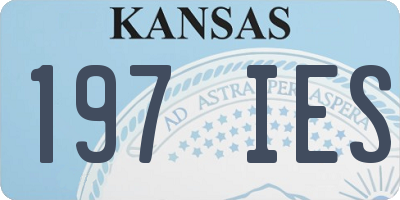 KS license plate 197IES