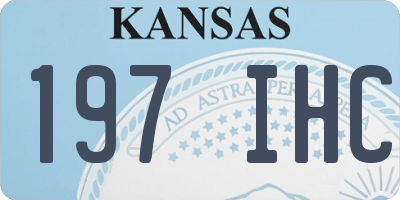 KS license plate 197IHC