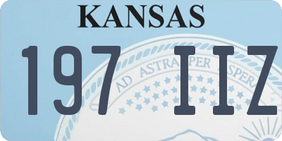 KS license plate 197IIZ