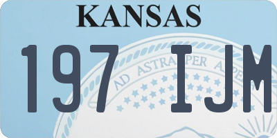 KS license plate 197IJM