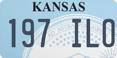 KS license plate 197ILO