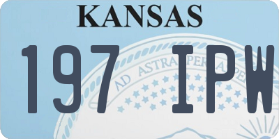 KS license plate 197IPW