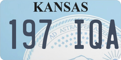 KS license plate 197IQA