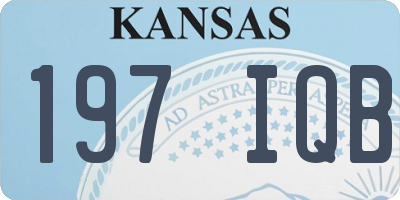 KS license plate 197IQB