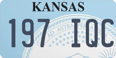 KS license plate 197IQC
