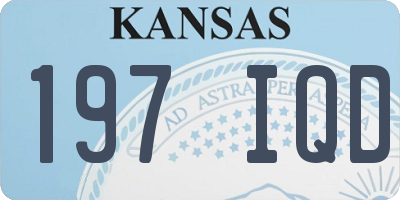 KS license plate 197IQD
