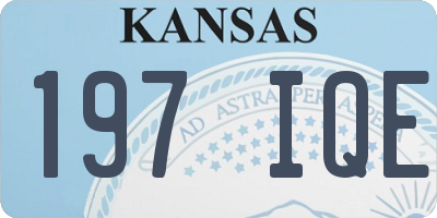 KS license plate 197IQE