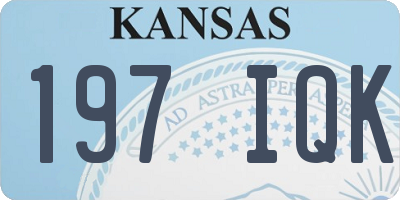 KS license plate 197IQK