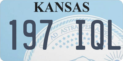 KS license plate 197IQL