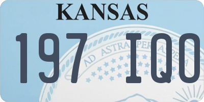 KS license plate 197IQO