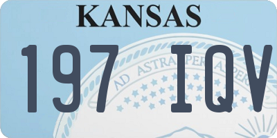 KS license plate 197IQV