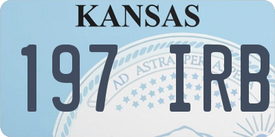 KS license plate 197IRB