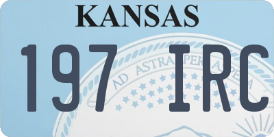 KS license plate 197IRC