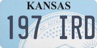 KS license plate 197IRD