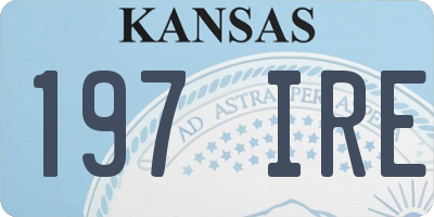 KS license plate 197IRE
