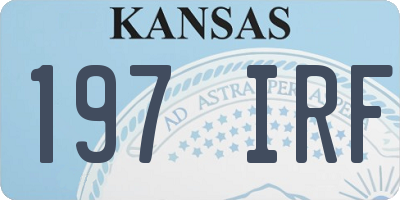 KS license plate 197IRF