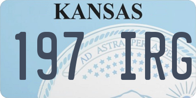 KS license plate 197IRG