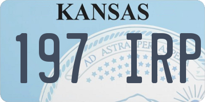 KS license plate 197IRP
