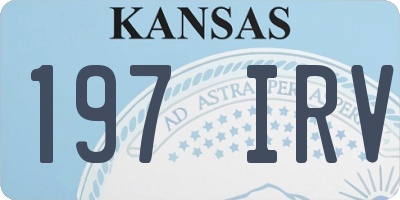 KS license plate 197IRV