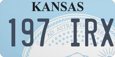 KS license plate 197IRX