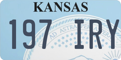 KS license plate 197IRY