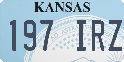 KS license plate 197IRZ