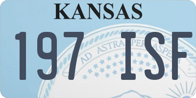 KS license plate 197ISF