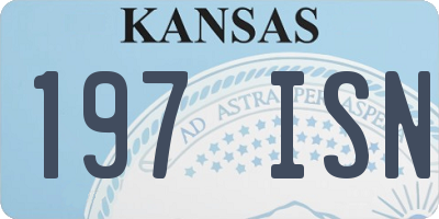 KS license plate 197ISN