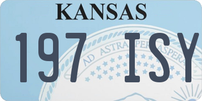 KS license plate 197ISY