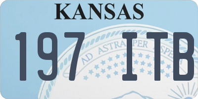 KS license plate 197ITB