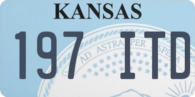 KS license plate 197ITD