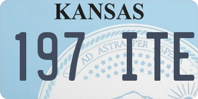 KS license plate 197ITE