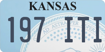 KS license plate 197ITI