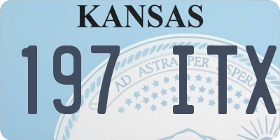 KS license plate 197ITX