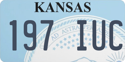 KS license plate 197IUC