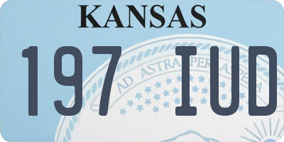 KS license plate 197IUD