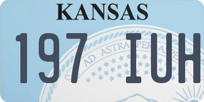KS license plate 197IUH