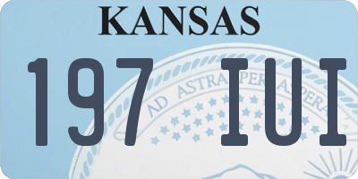 KS license plate 197IUI