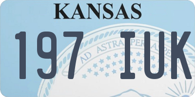 KS license plate 197IUK