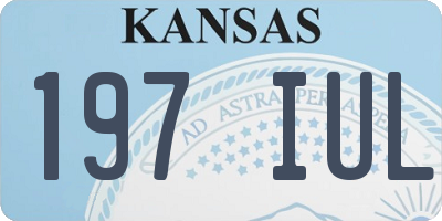 KS license plate 197IUL