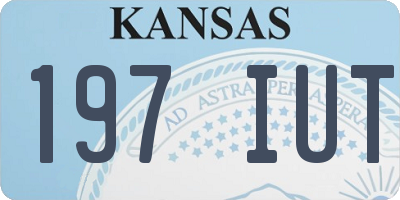 KS license plate 197IUT