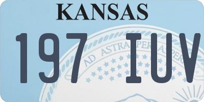 KS license plate 197IUV