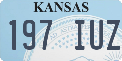KS license plate 197IUZ