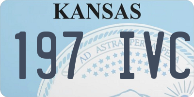 KS license plate 197IVC