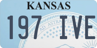 KS license plate 197IVE