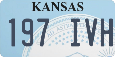 KS license plate 197IVH